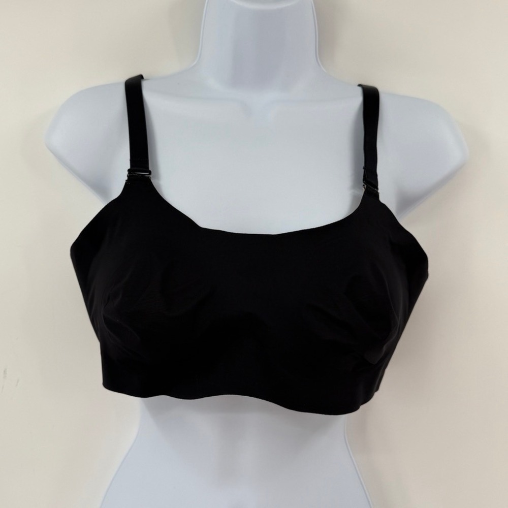 Knix Womens Seamless‎ Support Bra Size 3 Black Adjustable Stretch Athleisure